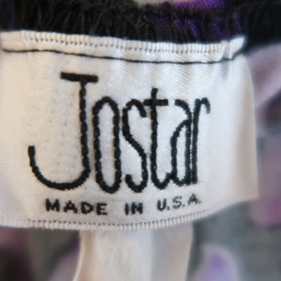 Vintage 90s Jostar Purple and Black Butterfly Wing Abstract Midi Dress L - Picture 5 of 5